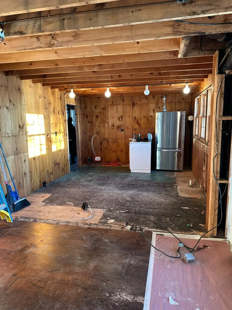 Interior demolition before remodel