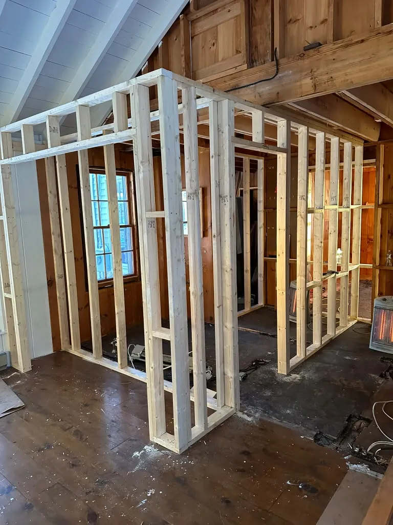 Interior wall framing