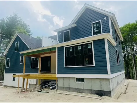 Siding with covered porch